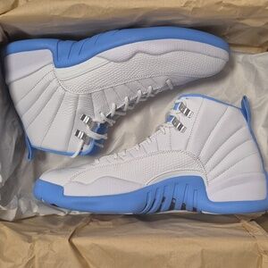 Air Jordan 12 Carolina Blue Retro Sneakers M 8/W 9.5